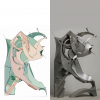 Broken Unicorn_Digital Sculpture_2025 (Original: Procreate, AI Image: Sora)